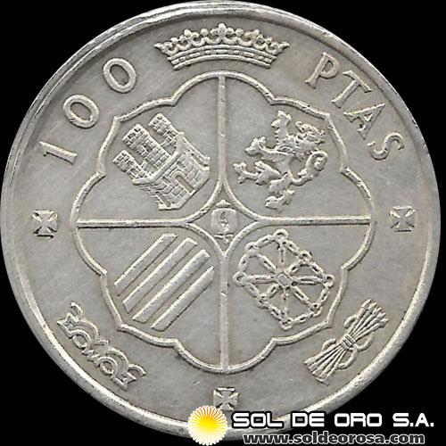 NA2 - ESPANHA - 100 PESETAS - 1966 - MONEDA DE PLATA
