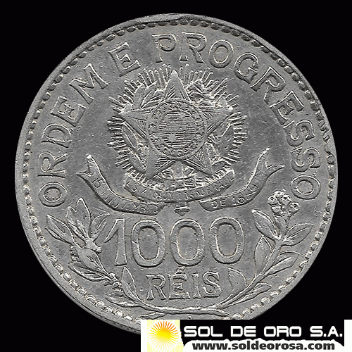 NA2 - NUMIS - BRASIL - 1000 REIS - 1913 - MONEDA DE PLATA