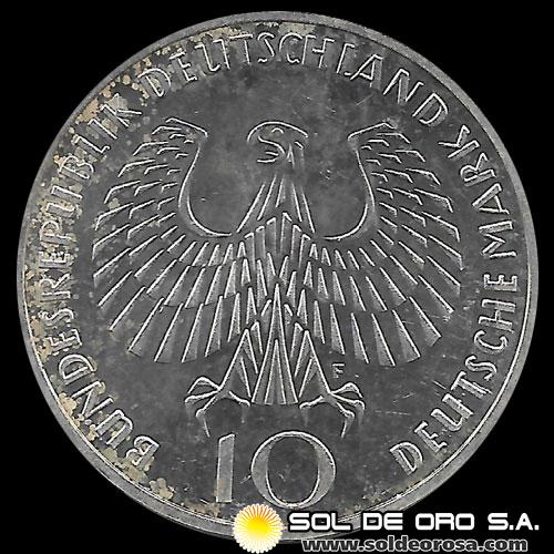 NA1 - ALEMANIA - 10 MARK - 1972.g - Series: Munich Olympics - MONEDA DE PLATA 