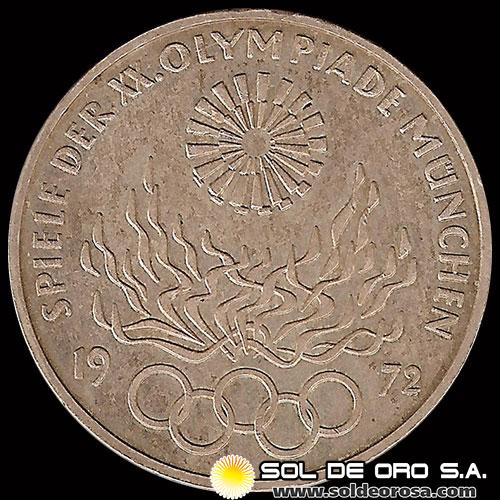 NA1 - ALEMANIA - 10 MARK - 1972.j - Series: Munich Olympics - MONEDA DE PLATA 