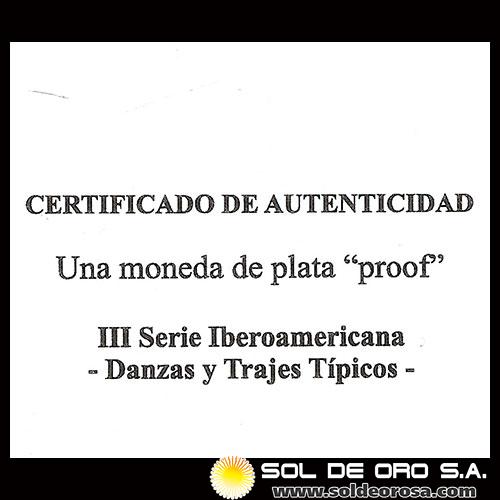 NA1 - ARGENTINA - 25 PESOS, 1997 - III SERIE IBEROAMERICANA - DANZAS Y TRAJES TIPICOS