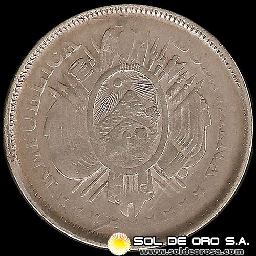 NA2 - NUMIS - REPUBLICA BOLIVIANA - 50 CENTAVOS - 1896 - MONEDA DE PLATA