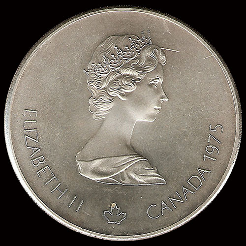 53 - CANADA - OLIMPIADAS MONTREAL 1976 - 10 DOLLARS, 1975 - MONEDA DE PLATA  