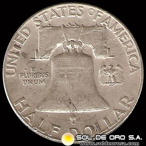 NA3 - ESTADOS UNIDOS - UNITED STATES - FRANKLIN HALF DOLLAR, 1956 - MONEDA DE PLATA