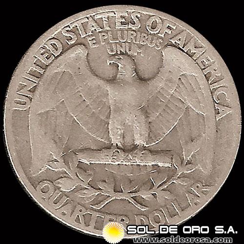 NA3 - ESTADOS UNIDOS - UNITED STATES - WASHINGTON QUATER DOLLAR, 1942 - MONEDA DE PLATA
