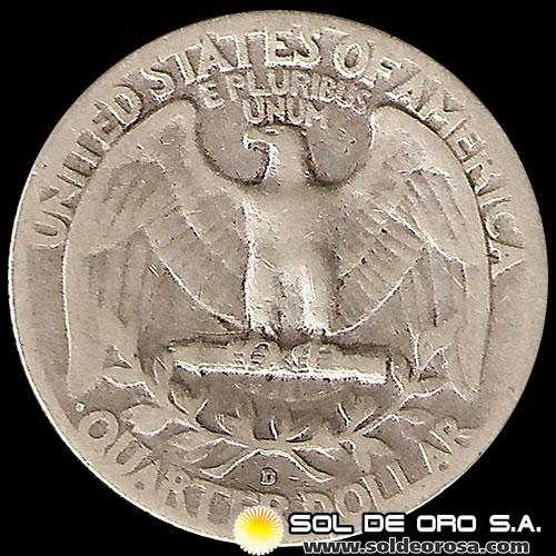 NA3 - ESTADOS UNIDOS - UNITED STATES - WASHINGTON QUATER DOLLAR, 1951 - MONEDA DE PLATA