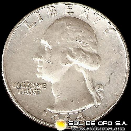 1964-D 25C Plata Uncirculated trimestre Washington de Denver Moneda! 