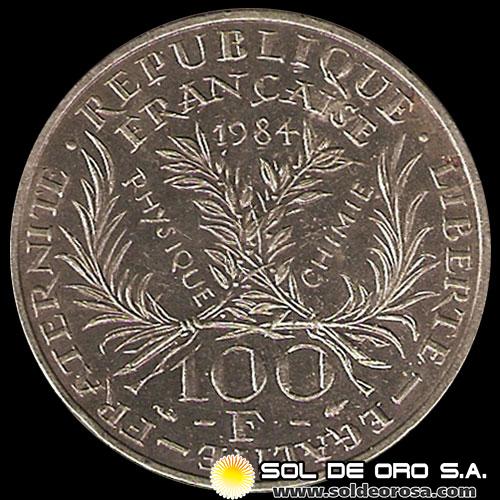 NA3 - REPUBLIQUE FRANCAISE - 100 FRANCS - 1984 - MONEDA DE PLATA