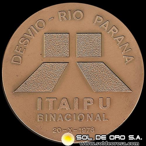 ITAIPU BINACIONAL - PARAGUAY - BRASIL - 20 - X - 1978 - DESVIO - R