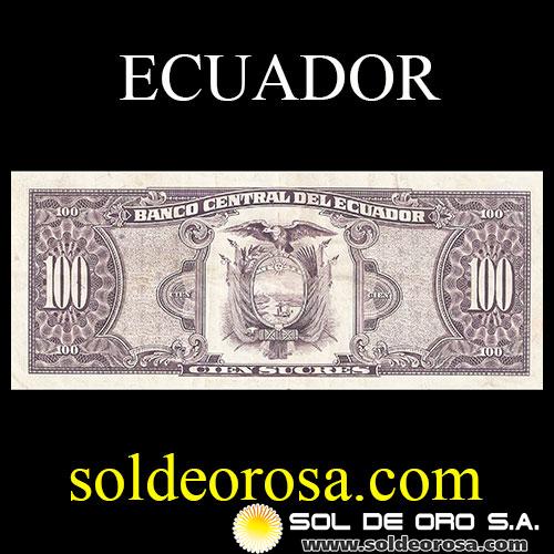 BANCO CENTRAL DEL ECUADOR - (100) CIEN SUCRES, 1.991