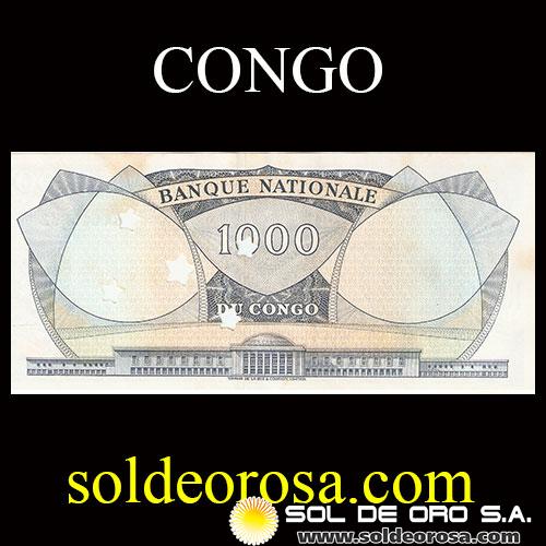 BANQUE NATIONALE DU CONGO - MILLE FRANCS, 1964
