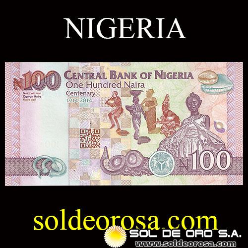 CENTRAL BANK OF NIGERIA - 100 NAIRA, 2014
