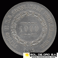 NA2 - NUMIS - BRASIL - 1000 REIS - 1858 - MONEDA DE PLATA