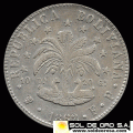NUMIS - REPUBLICA BOLIVIANA - 8 SOLES - 10 Ds 20 Gs - 1862 - MONEDA DE PLATA