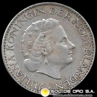 NA3 - HOLANDA - NETHERLANDS - 1 GULDEN - Ruler: JULIANA - 1963 - MONEDA DE PLATA 