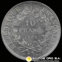 	NA3 - REPUBLIQUE FRANCAISE - 10 FRANCS - 1968 - MONEDA DE PLATA