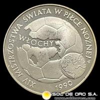 NA4 - POLONIA - 20000 ZLOTYCH, 1989 - FIFA WORLD CUP ITALY 1990 - MONEDA DE PLATA