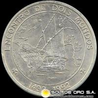 NA4 - REPUBLICA PORTUGUESA - 1.000 ESCUDOS - 1992 - ENCUENTRO DE DOS MUNDOS - MONEDA DE PLATA