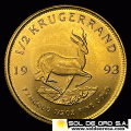 SUDAFRICA - 1/2 oz., KRUGERRAND - 1993 - MONEDA DE ORO