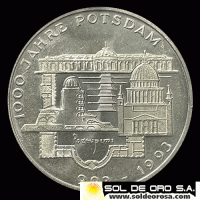 NA1 - ALEMANIA - 10 MARK - 1993.f - Subject: 1000th Anniversary - Potsdam - MONEDA DE PLATA