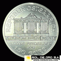 AUSTRIA - REPUBLIK OSTERREICH - 1,50 EURO - 2012 - ONZA DE PLATA 999