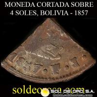 MONEDA CORTADA (CUARTILLO) / GUERRA DE LA TRIPLE ALIANZA - Catalogaci