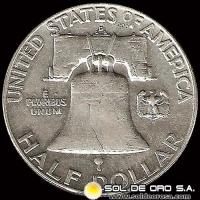 NA3 - ESTADOS UNIDOS - UNITED STATES - FRANKLIN HALF DOLLAR, 1961 - MONEDA DE PLATA