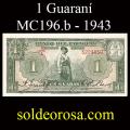 Billetes 1943 1- 1 Guaran