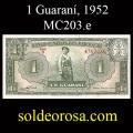 Billetes 1952 1- 1 Guaran