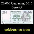 Billetes 2015 3- 20.000 Guaran�es