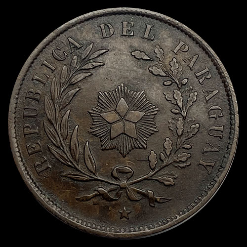 NUMIS - MONEDAS DEL PARAGUAY - 1 CENTESIMO - 1870 - MONEDA DE COBRE