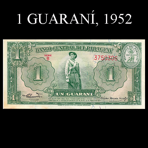 NUMIS - REPUBLICA DEL PARAGUAY - 1 GUARANI (MC203.c) - FIRMAS: PEDRO CHAMORRO - GUSTAVO STORM - BANCO CENTRAL DEL PARAGUAY