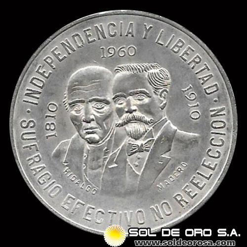 NA4 - REPUBLICA DE MEXICO - 10 PESOS - 1960 - MONEDA DE PLATA