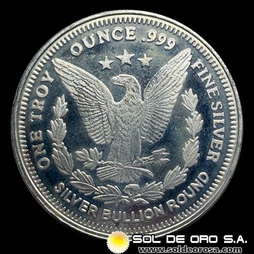 ESTADOS UNIDOS DE AMERICA - LIBERTY HEAD - SILVER BULLION ROUND - TUBO DE 10 ONZAS DE PLATA PURA
