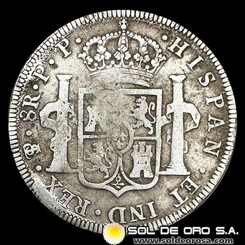 NA1 - BOLIVIA - 8 REALES, 1796 - CAROLUS IIII DEI GRATIA - MONEDA COLONIAL DE PLATA