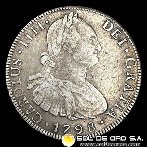 NA1 - BOLIVIA - 8 REALES, 1798 - CAROLUS IIII DEI GRATIA - MONEDA COLONIAL DE PLATA