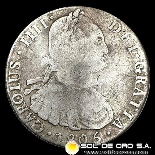 NA1 - BOLIVIA - 8 REALES, 1805 - CAROLUS IIII DEI GRATIA - MONEDA COLONIAL DE PLATA