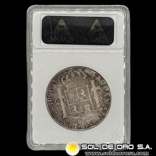 NA1 - BOLIVIA - 4 REALES, 1808 - CAROLUS IIII DEI GRATIA - ENCAPSULADA ANACS - MONEDA COLONIAL DE PLATA