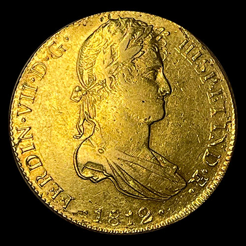 PERU - 8 ESCUDOS, 1812 - FERDIN VII - COLONIA ESPANHOLA - MONEDA DE ORO