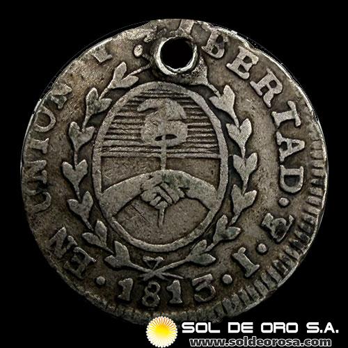 NA1 - ARGENTINA - 1/2 REAL, 1813 - UNION Y LIBERTAD - MONEDA DE PLATA