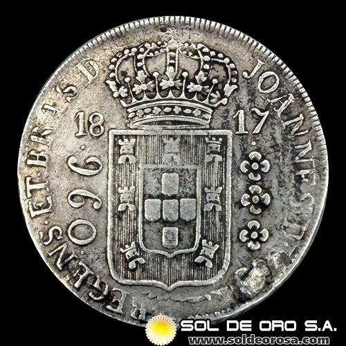 NA2 - BRASIL - 960 REIS, 1817 - JOAO PRINCE REGENT - MONEDA DE PLATA