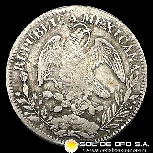 NA4 - REPUBLICA MEXICANA - 8 REALES, 1834 - CECA: ZACATECAS - MONEDA DE PLATA