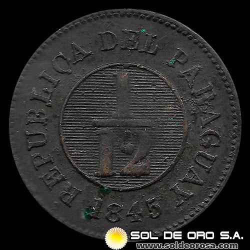 NUMIS - REPUBLICA DEL PARAGUAY - 1/12AVO - 1845 - MONEDA DE COBRE