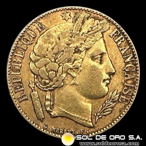 FRANCIA - EMPIRE FRANCAIS - 20 FRANCOS, 1851 - MONEDA DE ORO