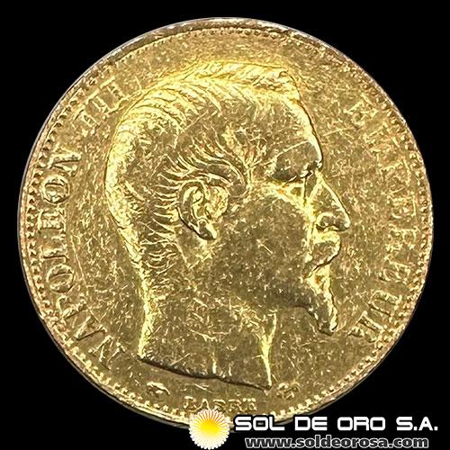 FRANCIA - EMPIRE FRANCAIS - NAPOLEON III - 20 FRANCOS, 1855 - MONEDA DE ORO