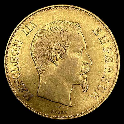 FRANCIA - EMPIRE FRANCAIS - 100 FRANCS, 1857 - NAPOLEON III - MONEDA DE ORO