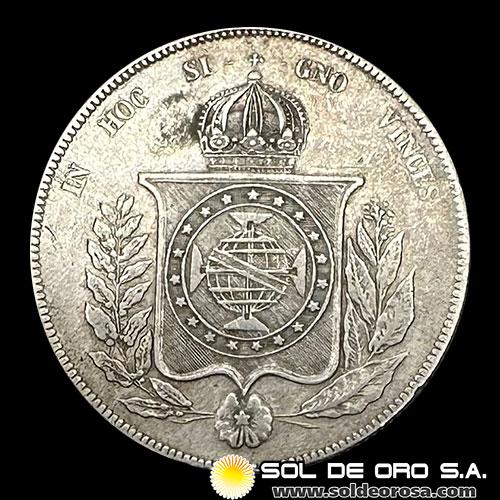 NA2 - BRASIL - 1.000 REIS - 1861 -  PEDRO II - MONEDA DE PLATA