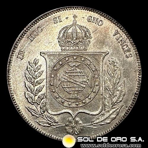 	NA2 - BRASIL - 1.000 REIS - 1861 - PEDRO II - MONEDA DE PLATA