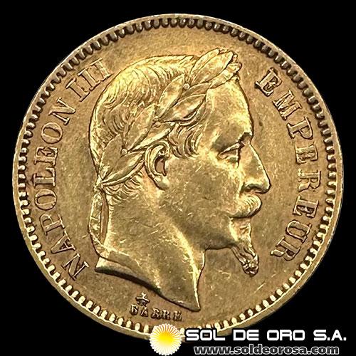 FRANCIA - EMPIRE FRANCAIS - NAPOLEON III - 20 FRANCOS, 1866 - MONEDA DE ORO