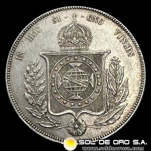 NA2 - BRASIL - 1.000 REIS - 1866 -  PEDRO II - MONEDA DE PLATA